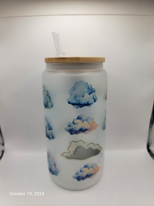 Temple Glass Cup. Clouds